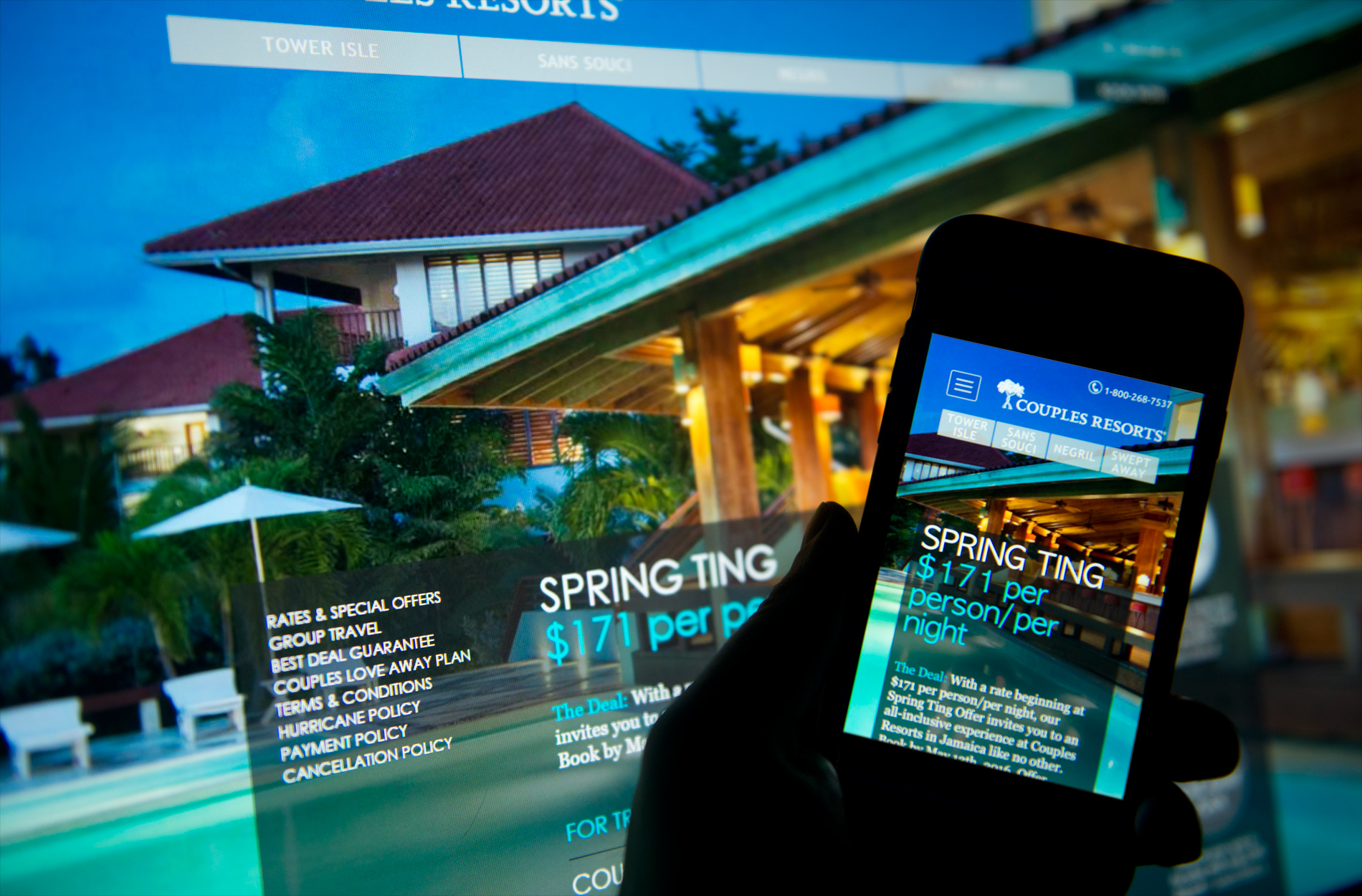 Couples Resorts 2013 Redesign made it the first of the competition to offer a fully responsive website.